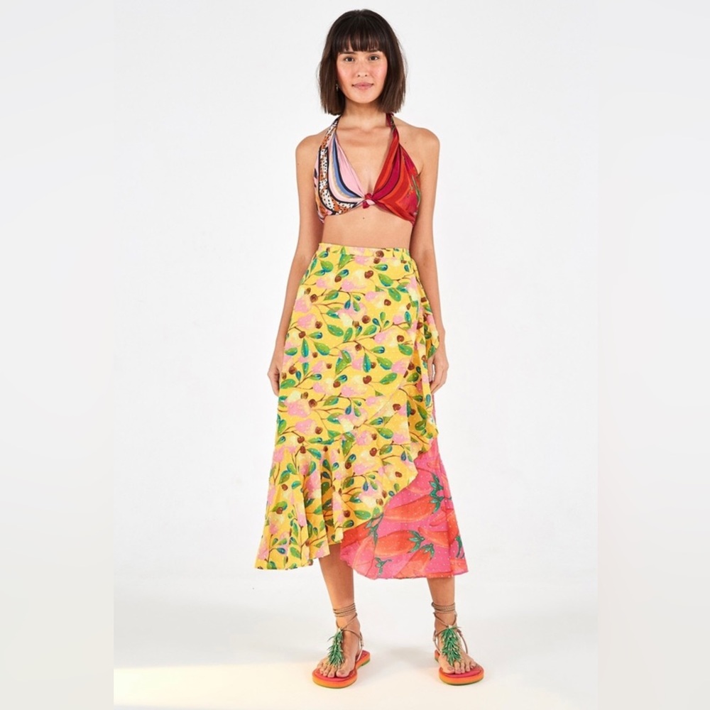 FARM RIO Garden Mix Wrap Skirt